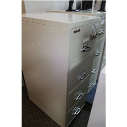 FIREKING BEIGE 4-DRAWER FIREPROOF VERTICAL FILE