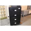 Image 1 : BLACK FIREPROOF 4-DRAWER LATER FILE CABINET