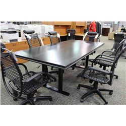 BLACK ONYX 7' BOARDROOM TABLE