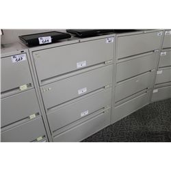 GREY 4-DRAWER LATERAL FILE CABINET