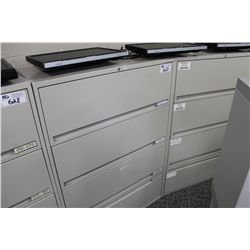 GREY 4-DRAWER LATERAL FILE CABINET