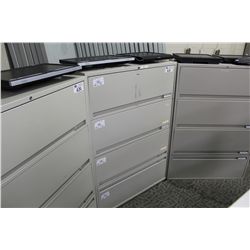 GREY 4-DRAWER LATERAL FILE CABINET