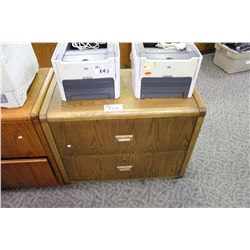 MEDIUM OAK 2-DRAWER LATERAL FILE CABINET
