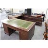 Image 1 : WALNUT TRADITIONAL EXECUTIVE DESK & MATCHING