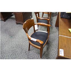 KEILHAUER BLACK WALNUT FRAME CLIENT CHAIR