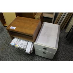 UTILITY STAND, MOBILE PEDESTAL, BLACK STENO CHAIR