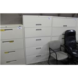 GREY 5-DRAWER LATERAL FILE CABINET