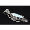 Image 2 : Opal Doublet 16.56ctw Antique Design Silver Pendant