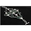 Image 2 : Fashion Silver 395.50ctw Emerald Beryl Bracelet