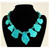 Image 1 : 689.50CTW BOLD BIG CHUNKY TURQUOISE FASHION NECKLACE