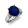 Image 1 : Sapphire 6.00ctw& Diamond Ring 14kt White Gold