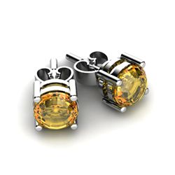 Citrine 0.80ctw Earring 14kt White Gold