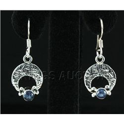 0.54CT Cabochon Tanzanite Dangling .925 Earring 2.44g