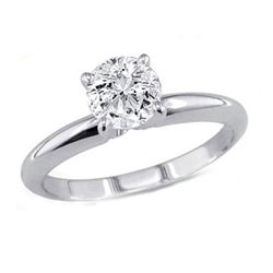 0.75 ct Round cut Diamond Solitaire Ring, G-H, I