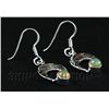 Image 2 : Cabochon Opal 0.54ctw Crescent Design .925 Earring 2.4g