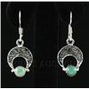 Image 3 : Cabochon Opal 0.54ctw Crescent Design .925 Earring 2.4g