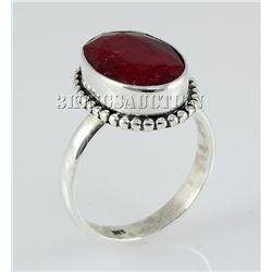 RUBY CORRUNDUM 25.83CTW STERLING SILVER RING