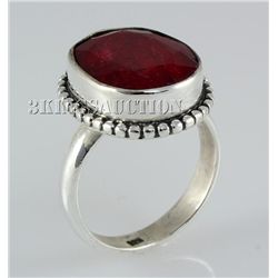 RUBY CORRUNDUM 29.70CTW STERLING SILVER RING