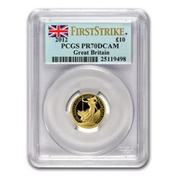 2012 1/10 oz Proof Gold Britannia PR-70 DCAM PCGS (FS)