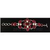 Image 1 : RUBY CORRUNDUM 69.94GRAMS FASHION SILVER BRACELET