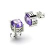 Image 1 : Tanzanite 3.20ctw Earring 14kt White Gold