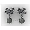 Image 1 : 11MM Tahitian South Sea Pearl Diamond Butterfly Earring