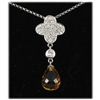 Image 1 : Genuine 3.53ctw Citrine Drop Diamond Necklace 14kt