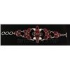 Image 1 : RUBY CORRUNDUM 74.40GRAMS FASHION SILVER BRACELET