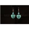 Image 1 : 32.37ctw Ladies Heart Turquoise Silver Earring