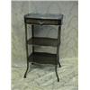 Image 1 : A 19thC. French 3-tier etagere with floral marquetry serpentine top  on a kingwood and walnut gro