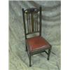 Image 1 : A set of 5 Edwardian oak dining chairs with shaped back, slot-in  seats, square taper legs with s