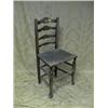 Image 1 : A set of 4 rush seated ladderback elm kitchen chairs, together with  3 others (7).