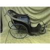 Image 1 : A Victorian invalid bath chair with sprung steel frame, single  steering front wheel and 2 spoked