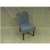 Image 1 : A Victorian oak side chair with upholstered back and seat and reeded  front legs.