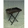 Image 1 : A Georgian mahogany Butler's tray on folding stand.
