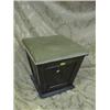 Image 1 : A Victorian mahogany taper box stool on bun feet.