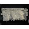 Image 1 : A Nottingham lace table cover.