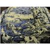 Image 1 : A chenille table cover depicting a stag hunt.