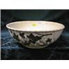 Image 1 : A pottery toilet bowl, with wrythen moulded body, decorated in green  and gilt with ivy.