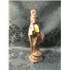 Image 1 : An antique carved stone figure of Guan Yin, 11" high.