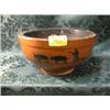 Image 1 : An orange lacquer silhoutte bowl.