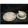 Image 1 : A Myott 'Heritage' tea and part dinner service, cream with brown  transfer printed floral decorati