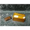 Image 1 : A small money box and rosewood snuff box.  (2)