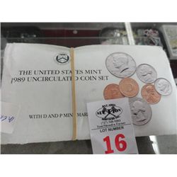1989 Uncirculated Coin Set