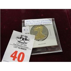 1941 Silver Walking Liberty Half Dollar w/Gold Layering