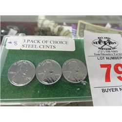 3 Pack of Choice Steel Cents