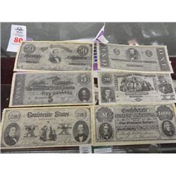 Lot of Replica Confederate Money