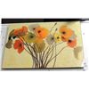 Image 1 : Floral Art - Pumkin Poppies I  Laminated On Board -by Shirley Novak 42.5" x 32.5"