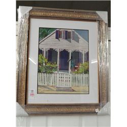 20 x 15.5 Seriolithograph on Paper  Grapevine Cottage  by Shari Erickson - Signed Lower Left