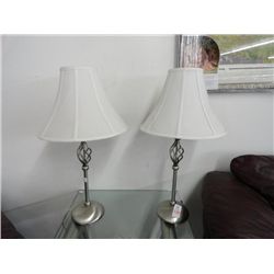 Brushed Metal Lamp Set